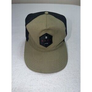 Neff Headwear Olive Black Mesh Trucker Snapback Cap Est. 2002 Patch OSFM